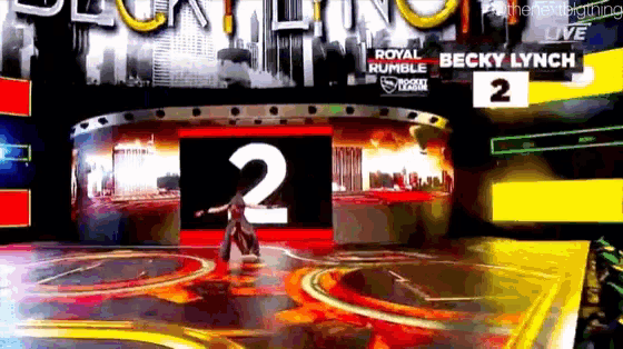 becky lynch is number 2 in a royal rumble match