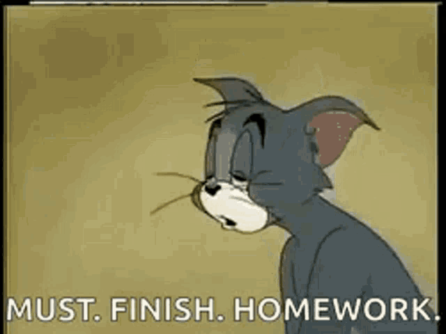 Sleepy Tom And Jerry GIF - Sleepy Tom And Jerry Must Finish Homework GIFs