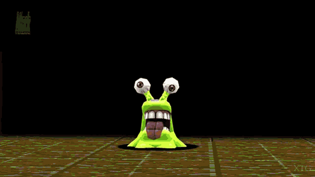 a cartoon character is sitting on a pile of poop