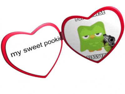 a heart shaped mirror with a picture of an owl and the words " my sweet pookie "