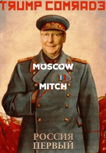 Moscow Mitch Traitor Mc Connell GIF - Moscow Mitch Traitor Mc Connell Trump Comrade GIFs