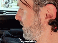 Hot Im Sweating GIF - Hot Im Sweating Andrew Lincoln GIFs