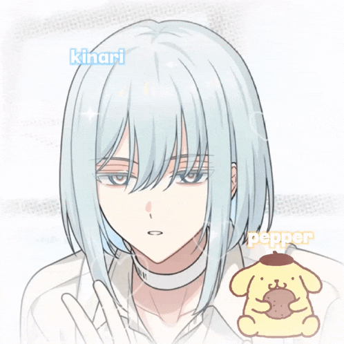 a drawing of a girl with the name kinari on the top