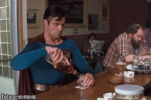 Superman Drink GIF - Superman Drink Whisky GIFs