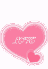 a pink heart with the words `` love '' written on it .
