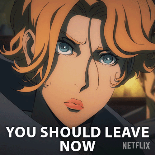 You Should Leave Now Sypha Belnades GIF - You Should Leave Now Sypha Belnades Castlevania GIFs