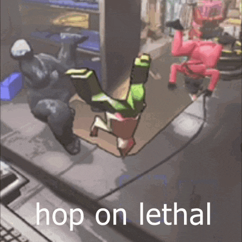 a picture of a video game with the words hop on lethal written on it .