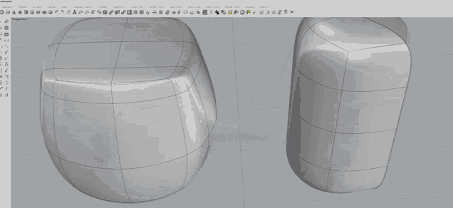 a computer screen shows a 3d model of a dumbbell with the word command at the top