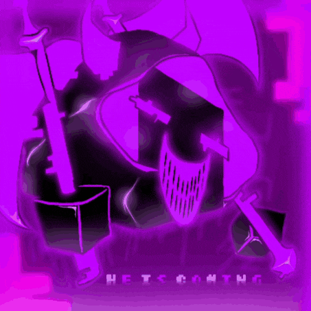 a purple background with the words error and the end near