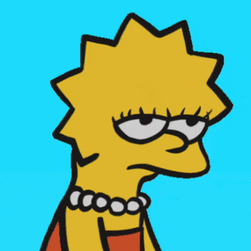 a cartoon of lisa simpson making a middle finger sign