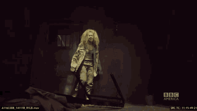 a bbc america advertisement shows a woman screaming