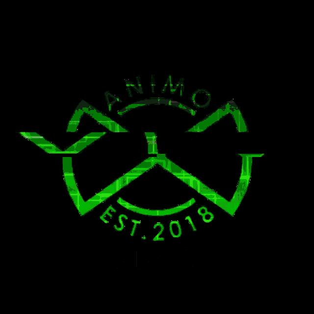 a green logo on a black background with the words `` play play '' in pink letters .