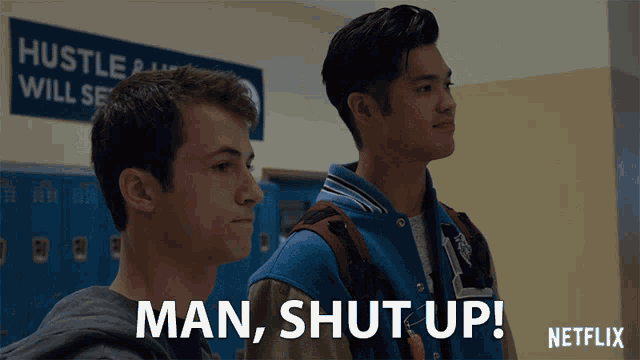 Man Shut Up Zach Dempsey GIF - Man Shut Up Zach Dempsey Ross Butler GIFs