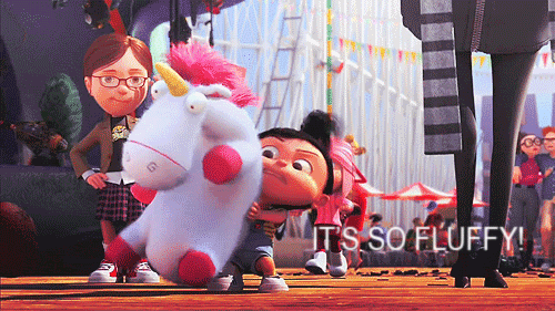 It’s So Fluffy Im Gonna Die!!! Its So Fluffy!! GIF - Despicableme Agnes Unicorn GIFs