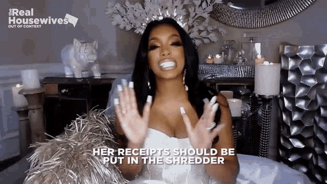 Porsha Rhoa Receipts Shredder Receipts GIF