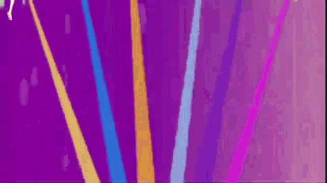 a group of ponies are standing around a statue of liberty in a purple background .