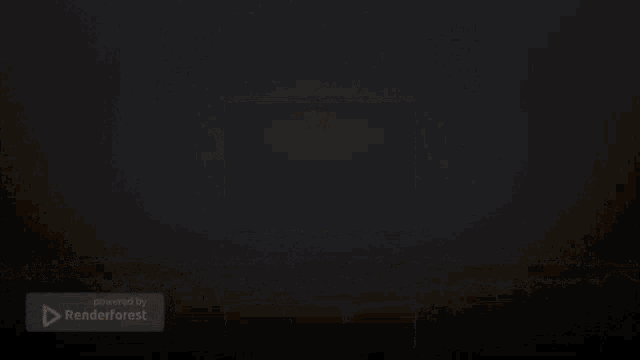 a screen shot of a city skyline with a renderforest logo