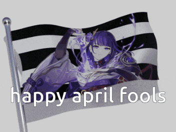 a black and white flag with a picture of a girl and the words happy april fools on it