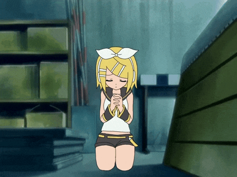 a girl with a bow on her head is kneeling down