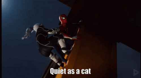 Quiet As A Cat Sneaky As A Spider Spider Man Ps4 GIF - Quiet As A Cat Sneaky As A Spider Spider Man Ps4 Quiet As A Cat GIFs
