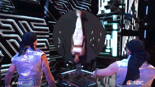Knife Throwing America'S Got Talent GIF - Knife Throwing America'S Got Talent Right On Target GIFs