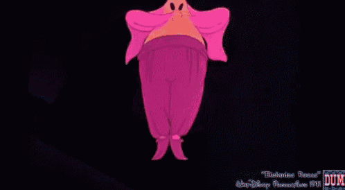a cartoon ghost in a pink outfit is dancing