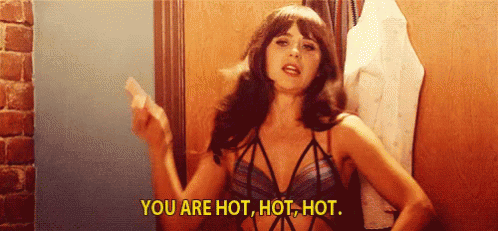 On Fire GIF - New Girl Hot Jess GIFs