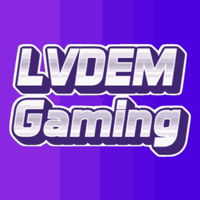 a purple background with lvdem gaming written on it
