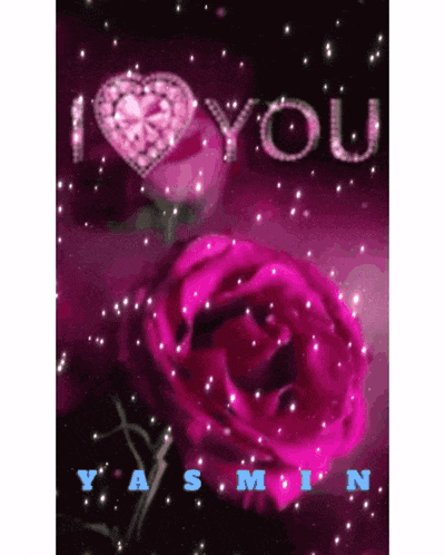 a pink rose with a heart and the words i love you on it