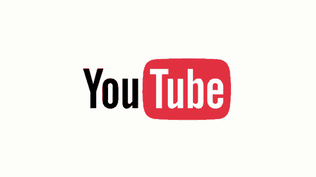 a youtube logo on a white background with a red play button