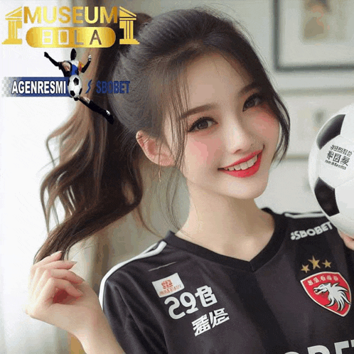a girl wearing a black shirt with the number 29 on it