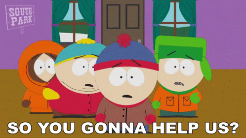 So You Gonna Help Us Stan Marsh GIF - So You Gonna Help Us Stan Marsh Eric Cartman GIFs