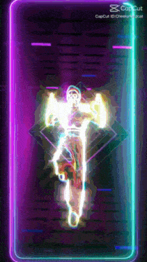 a video of a person dancing with a purple background