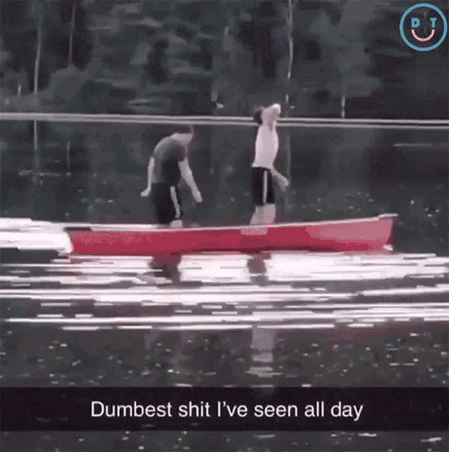 Dumbest Shit Ive Seen All Day Fell Out Of The Boat GIF - Dumbest Shit Ive Seen All Day Fell Out Of The Boat Splash GIFs