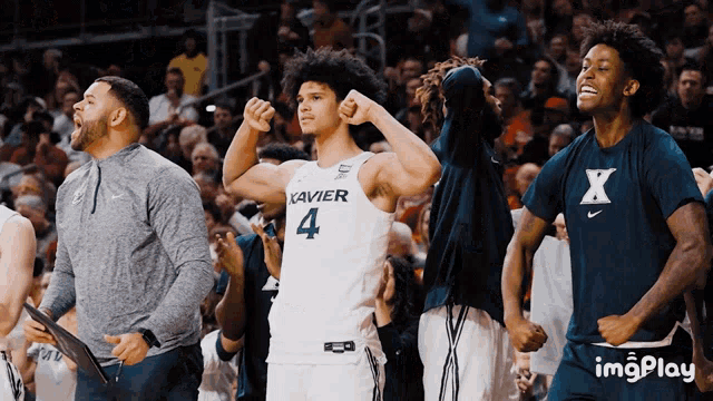 a basketball player with the number 4 on his shirt