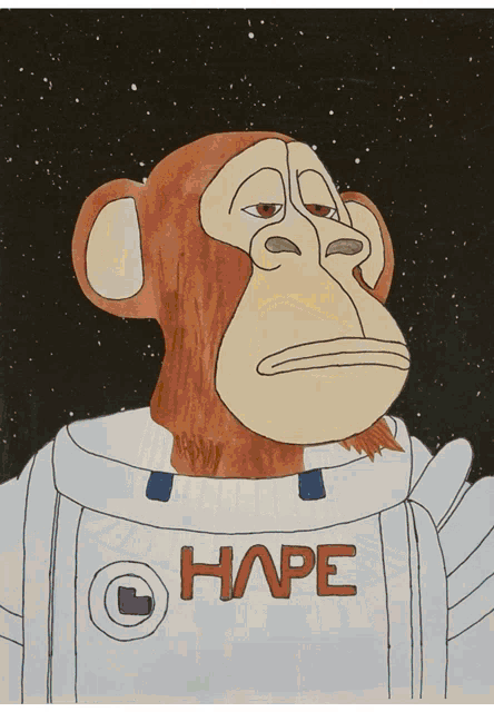 a drawing of a monkey wearing a scarf and a headband