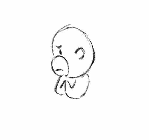 a drawing of an octopus with a sad face on it
