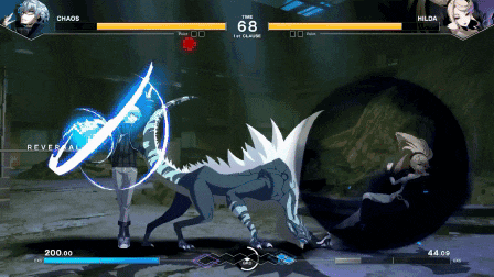 a screenshot of a video game with chaos and hilda