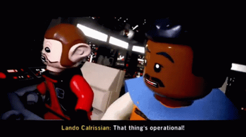 Lego Star Wars Lando Calrissian GIF - Lego Star Wars Lando Calrissian That Things Operational GIFs