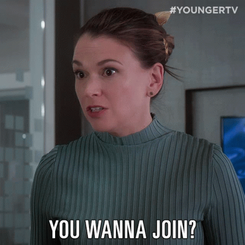 You Wanna Join Inviting GIF - You Wanna Join Inviting Sutton Foster GIFs