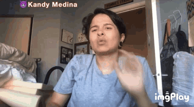 a woman with the name kandy medina on the top