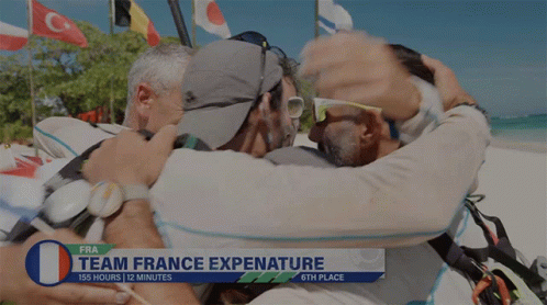 Group Hug Team France Expenature GIF - Group Hug Team France Expenature Worlds Toughest Race GIFs