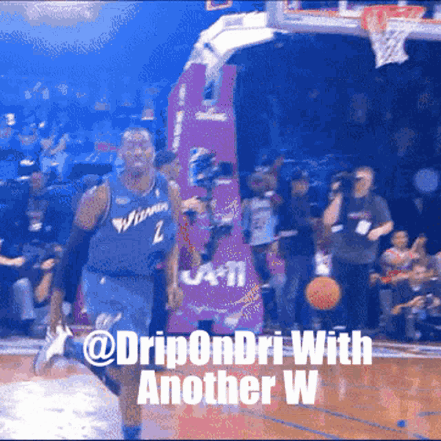 a picture of a basketball player with the words drip ondri with another w on the bottom