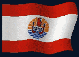 a red white and blue flag with a boat in the middle