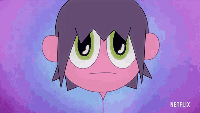 a cartoon character with a purple background and a netflix logo in the corner
