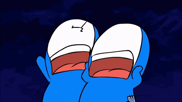 a cartoon character with a t on his head