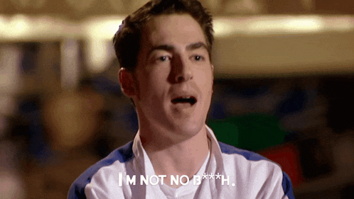 a man in a white shirt says i 'm not no *** h