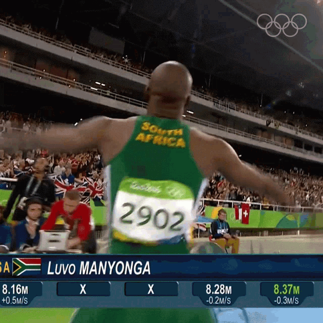 Hype The Crowd Luvo Manyonga GIF - Hype The Crowd Luvo Manyonga Olympics GIFs