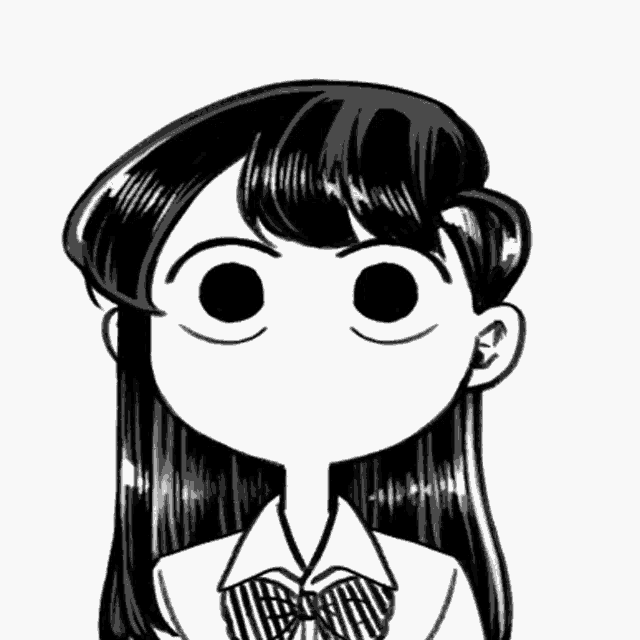 a black and white drawing of a girl with long hair and closed eyes .