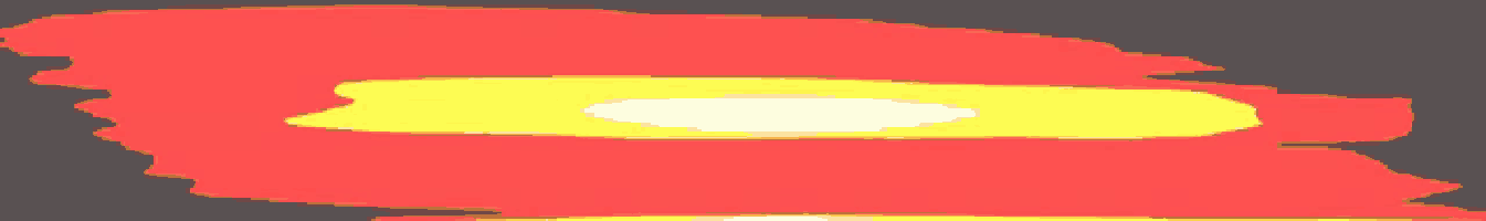 a drawing of a red and yellow circle with a white circle in the middle .